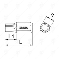 BIT CAPETE CHEIE TUBULARA T30 x 75 MM;