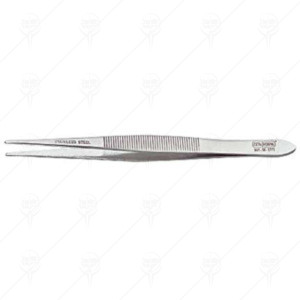 STRAIGHT TWEEZERS 115MM CF
