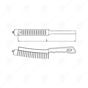 STEEL WIRE BRUSH WOODEN HANDLE CF