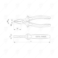 КЛЕЩИ КОМБ. VDE 1000V CF КЛЕЩИ КОМБ. VDE 1000V CF