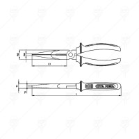 CLESTE CU VARF CIOC (Е15-43)200 MM; CF