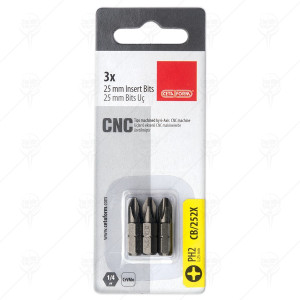 PHILLIPS BIT PH2X25MM 3PCS SET CF