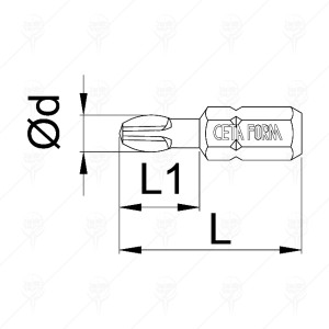 PHILLIPS BIT PH2X25MM CF