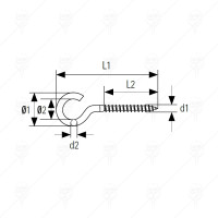 ОТВОРЕНА КУКА/ПИТОН № 16*30 200 бр. ОТВОРЕНА КУКА/ПИТОН № 16*30 200 бр.