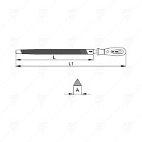 TAPER SAW FILE WITH HANDLE CF