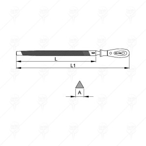 TAPER SAW FILE WITH HANDLE CF