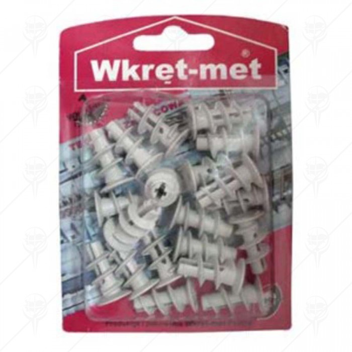 ДЮБЕЛ ЗА ГИПСОКАРТОН ОХЛЮВ WKRET-MET ПВЦ БЛИСТЕР 15Х23 20БР ДЮБЕЛ ЗА ГИПСОКАРТОН ОХЛЮВ WKRET-MET ПВЦ БЛИСТЕР 15Х23 20БР