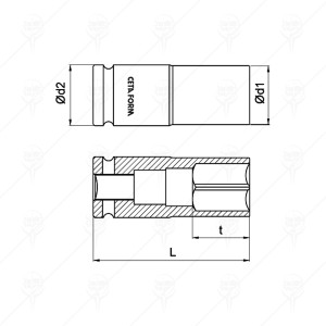 SQUARE FOR ADAPTER 1/2 CETA-FORM
