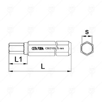 HEXAGONAL BIT 10X75CF