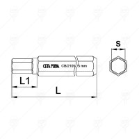 HEXAGONAL BIT 12X75CF