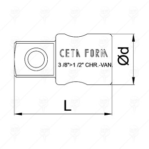 DRIVE ADAPTOR 3/8-1/2 CF