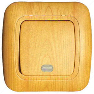 ILLUMINATED SINGLE POLE SWITCH OAK GOKKU