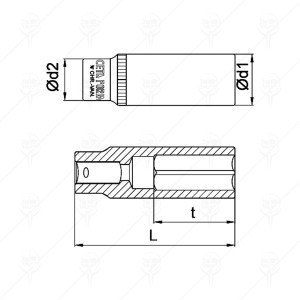 3/8 DRIVE HAXAGON SOCKET 17MM CF