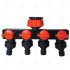 4 WAY HOSE CONNECTOR 1/2"M (3/4"-1"F) HERLY