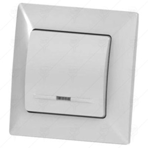 INTERUPATOR SIMPLU SCHEMA 1 ALB; ANURA