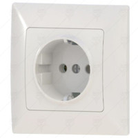 EARTHED SOCKET WHITE ANURA