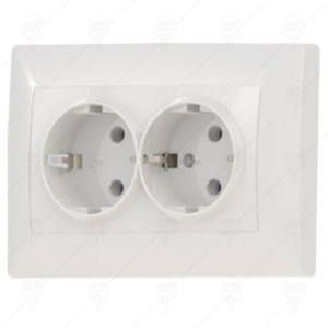 TWIN EARTHED SOCKET WHITE ANURA TWIN EARTHED SOCKET WHITE ANURA