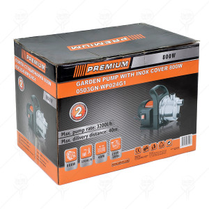 STATIONARY PUMP 800W 1'x1'  INOX PREMIUM
