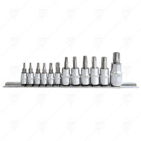 SOCKET SET 12 pcs 1/4"-1/2'-3/8' TORX PREMIUM