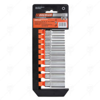 SOCKET SET 1/4 10PCS DEEP PREMIUM