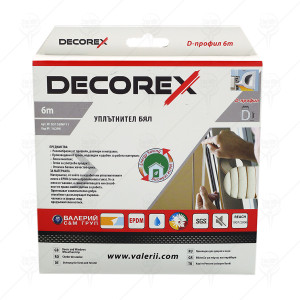 УПЛЪТНИТЕЛ P ПРОФИЛ 5,5ММ*6М DECOREX УПЛЪТНИТЕЛ P ПРОФИЛ 5,5ММ*6М DECOREX