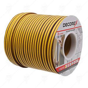 УПЛЪТНИТЕЛ Е ПРОФИЛ 4ММ*100М DECOREX УПЛЪТНИТЕЛ Е ПРОФИЛ 4ММ*100М DECOREX