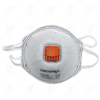 МАСКА ПРОТИВОПРАХОВА DECOREX КЛАПАН FFP2 NR D CARBON 3бр. МАСКА ПРОТИВОПРАХОВА DECOREX КЛАПАН FFP2 NR D CARBON 3бр.