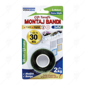 BANDA VHB DUBLA CLEAR 20 mm x 1.5 m VS