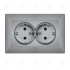 TWIN EARTHED SOCKET ALUMINIUM ANURA