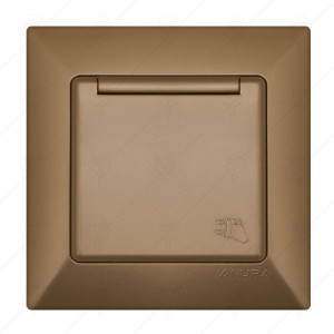 EARTHED COVERED SOCKET GOLD ANURA EARTHED COVERED SOCKET GOLD ANURA