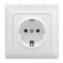 EARTHED SOCKET WHITE CERAMIC ANURA
