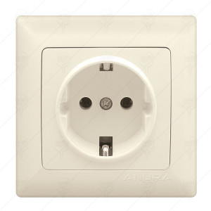 EARTHED SOCKET CERAMIC CREAM ANURA EARTHED SOCKET CERAMIC CREAM ANURA