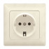 EARTHED SOCKET CERAMIC CREAM ANURA
