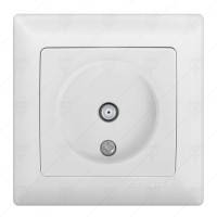 РОЗЕТКА ЗА F-КОНЕКТОР БЯЛА ANURA