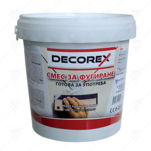 ГОТОВА ЗА УПОТРЕБА ФУГИРАЩА СМЕС БЯЛА DECOREX 1 кг ГОТОВА ЗА УПОТРЕБА ФУГИРАЩА СМЕС БЯЛА DECOREX 1 кг