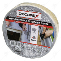 BANDA BUTELICA NEAGRA DUBLUADEZIVA 1 mm x 40 mm x 10 m DECOREX BANDA BUTELICA NEAGRA DUBLUADEZIVA 1 mm x 40 mm x 10 m DECOREX