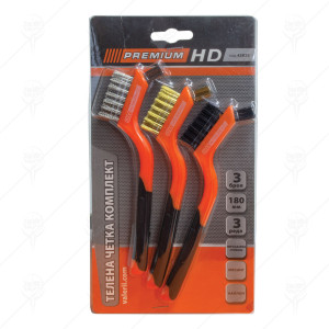 WIRE BRUSHES 3PCS SET 2K HANDLE