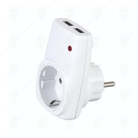 PLUG IN SOCKET WITH 2 USB 2.1A 5V PLUG IN SOCKET WITH 2 USB 2.1A 5V