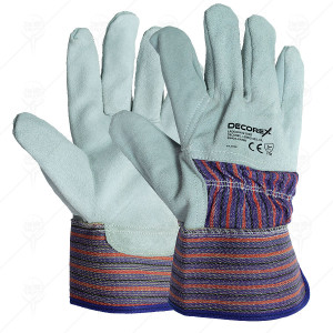 СИВИ РЪКАВИЦИ ОТ ТЕЛЕШКА КОЖА  DECOREX
