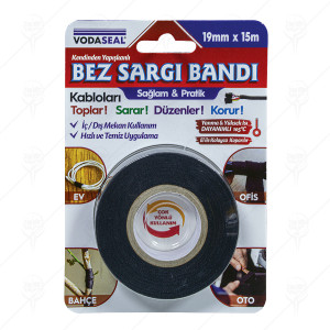 TEXTILE TAPE FOR CABLES BLACK 19 mm x 15 m VS