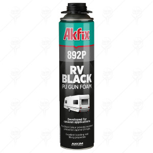 ПОЛИУРЕТАНОВА ПЯНА ЧЕРНА ПИСТОЛЕТНА 892P RV UV AKFIX 600 мл ПОЛИУРЕТАНОВА ПЯНА ЧЕРНА ПИСТОЛЕТНА 892P RV UV AKFIX 600 мл