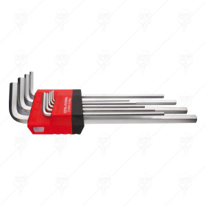 9 PIECE HEXAGONAL KEY SET LONG ARM