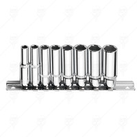 1/4 DRIVE DEEP HEXAGON SOCKET BITS 8 PCS SET 1/4 DRIVE DEEP HEXAGON SOCKET BITS 8 PCS SET
