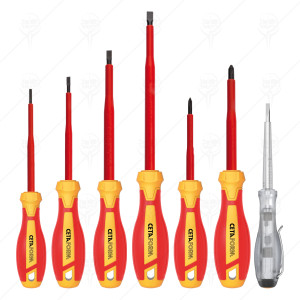 7PCS VDE 1000V INSULATED SCREWDRIVER SET SL/PH  CF