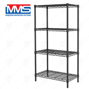 METAL RACK 4х120 kg HOBBY 137х91X35 sm BLACK METAL RACK 4х120 kg HOBBY 137х91X35 sm BLACK
