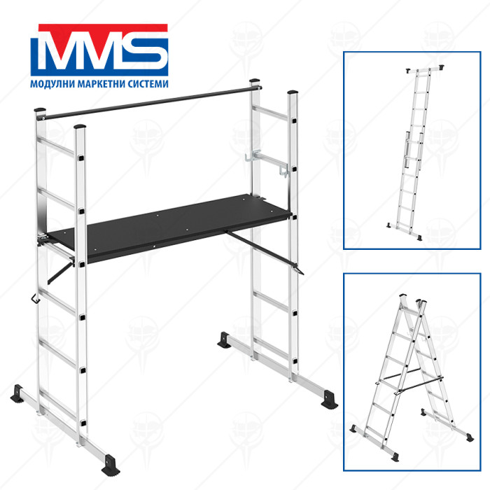 СТЪЛБА АЛУМ.СКЕЛЕ 2X6 MMS /2.8M /150 кг EN131 СТЪЛБА АЛУМ.СКЕЛЕ 2X6 MMS /2.8M /150 кг EN131