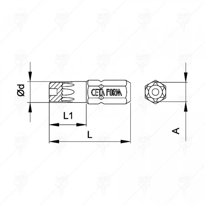 НАКРАЙНИК T30X25MM. С ОТВ. CETA-FORM