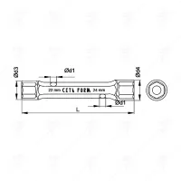 DOUBLE ENDED TUBULAR BOX WRENCH