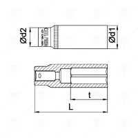 ВЛОЖКА 1/2" УДЪЛЖЕНА CETA-FORM