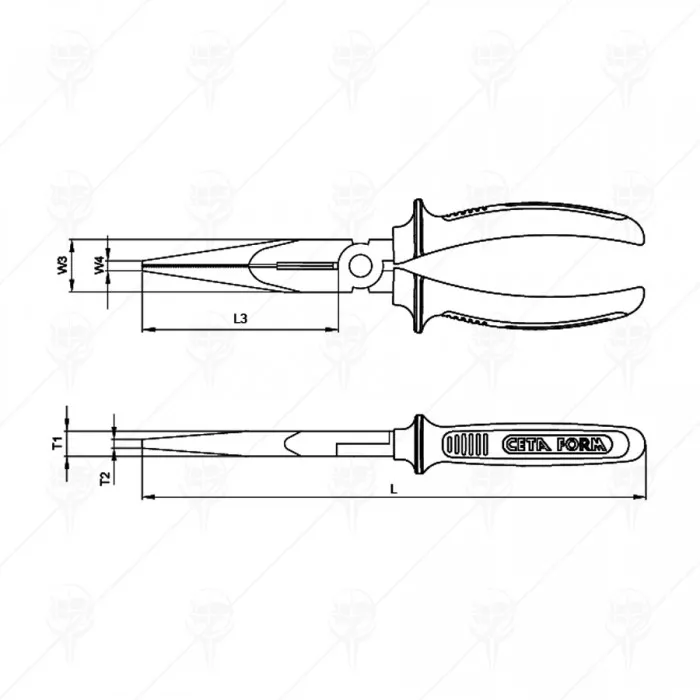 SPINE NOSE PLIERS (Е15-13)160MM CF SPINE NOSE PLIERS (Е15-13)160MM CF
